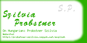 szilvia probstner business card